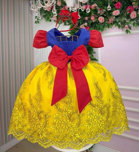 Vestido Marie Temático Realeza Princesa Maça (VSMAREATEMBRN)