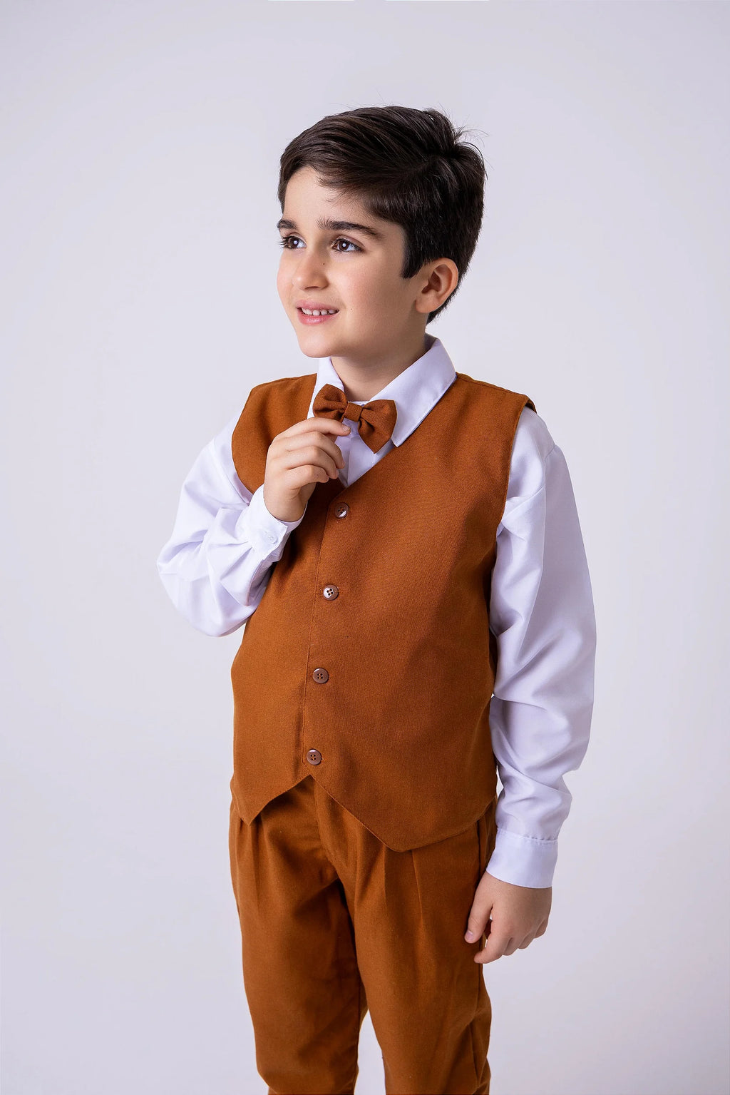Conjunto Miss Cherry Social Leonardo Colete Caramelo