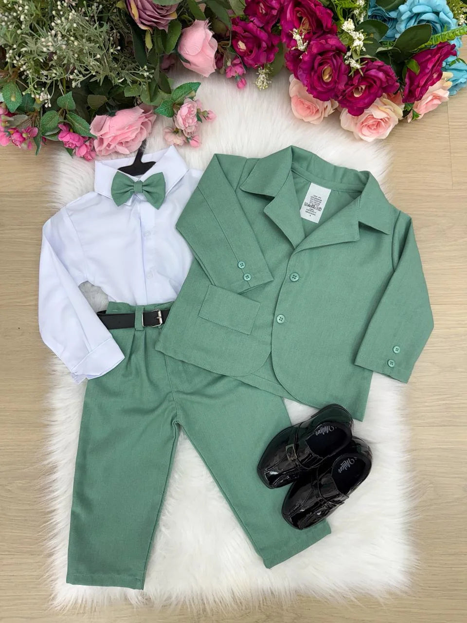 Conjunto Social Miss Cherry Terno Pedro Verde - Festa