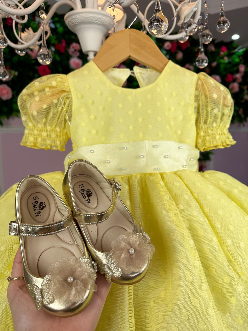 Vestido Marie Amarelo Bolinhas (VESTMARIEAMRLBLNHS)