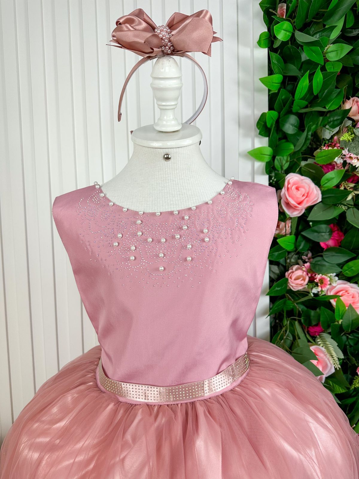 Vestido Infantil Enjoy Longo Regata Rosê (VESTINFENJLGRS)