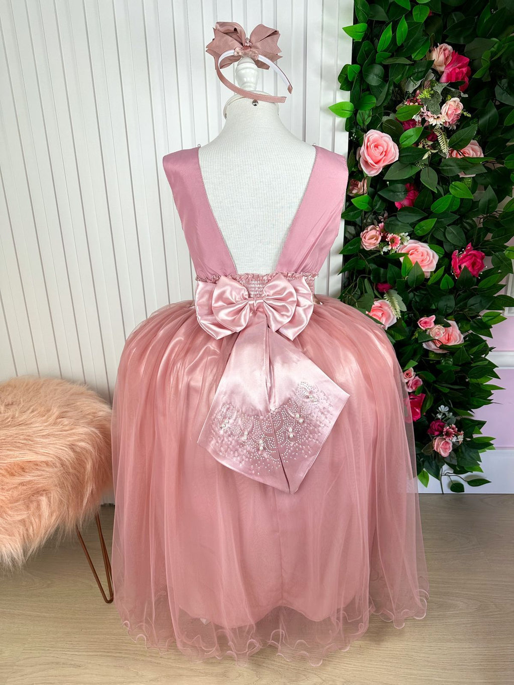 Vestido Infantil Enjoy Longo Regata Rosê (VESTINFENJLGRS)