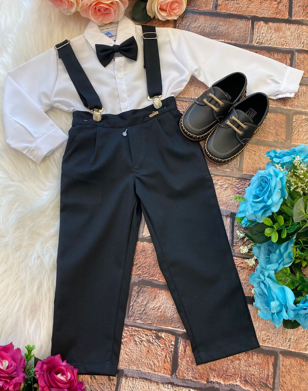 Conjunto Kanga Social Gustavo Preto Suspensorio (CJTMSCKGPT)