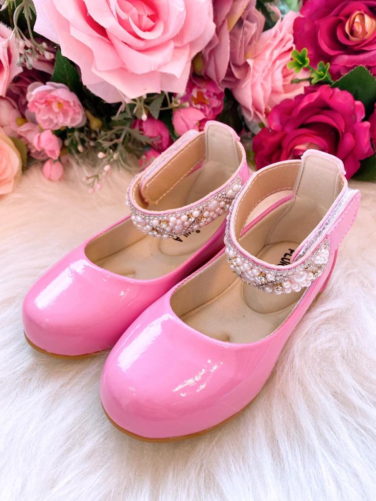Sapatilha Flor di Mila Rosa Chiclete "Perolas" Luxo (SPTFLDMILRSCHPRLSLX)