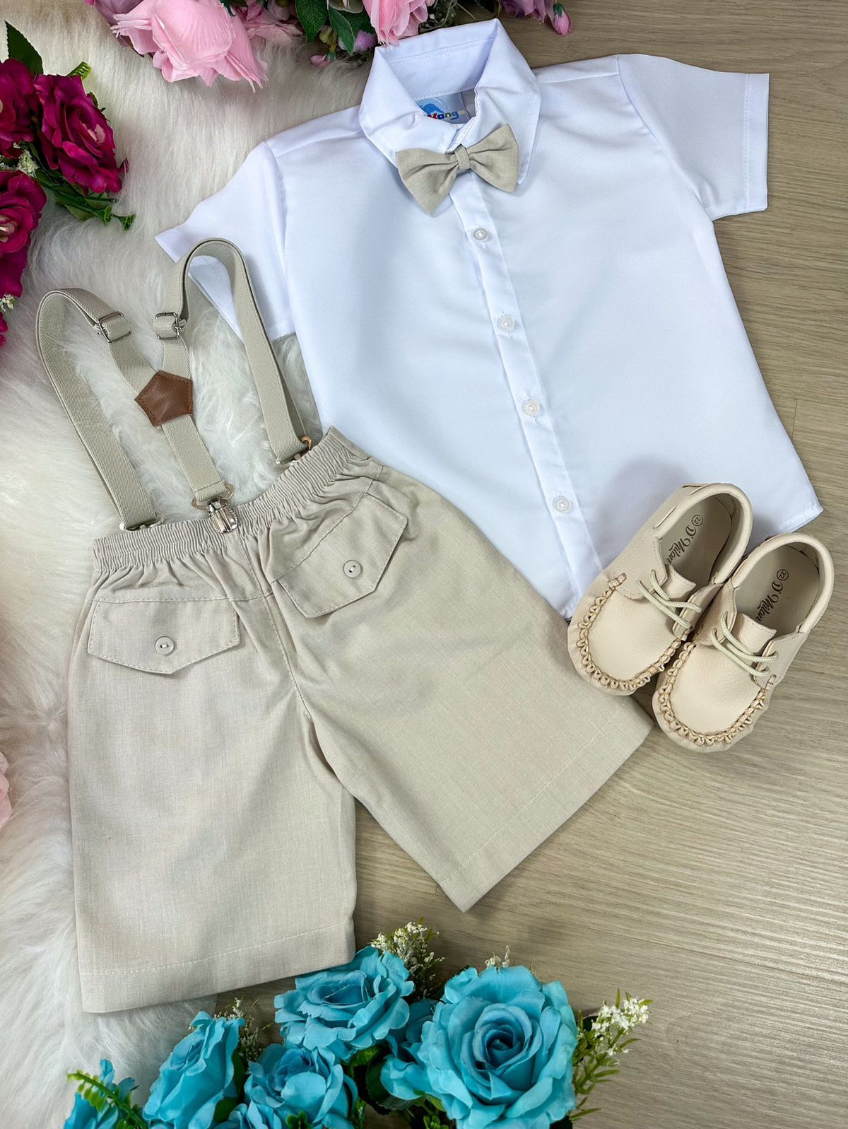 Conjunto Meninos Kanga Social Suspensorio Marcos Marrom Shorts (CJTMSCKGSCLLIN2)
