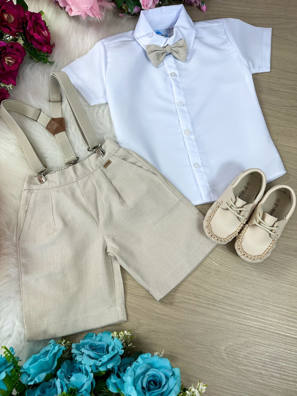 Conjunto Meninos Kanga Social Suspensorio Marcos Marrom Shorts (CJTMSCKGSCLLIN2)