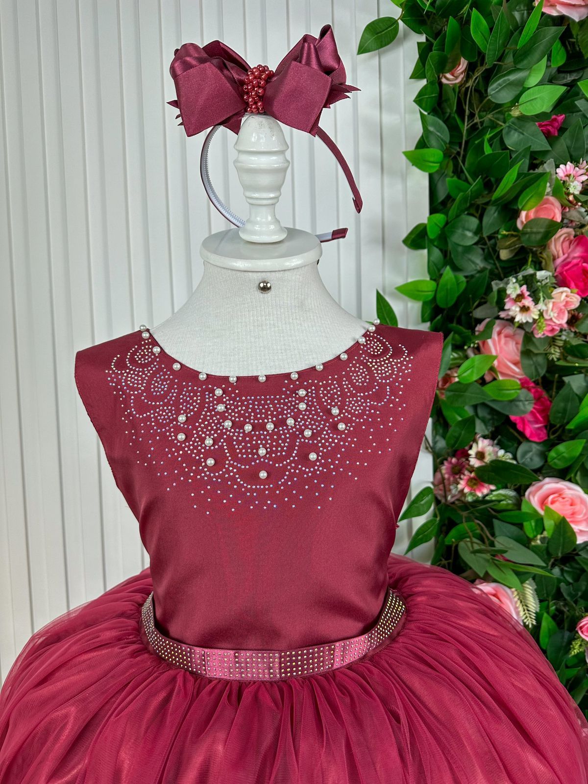 Vestido Infantil Enjoy Longo Regata Marsala (VESTINFENJLMARS)