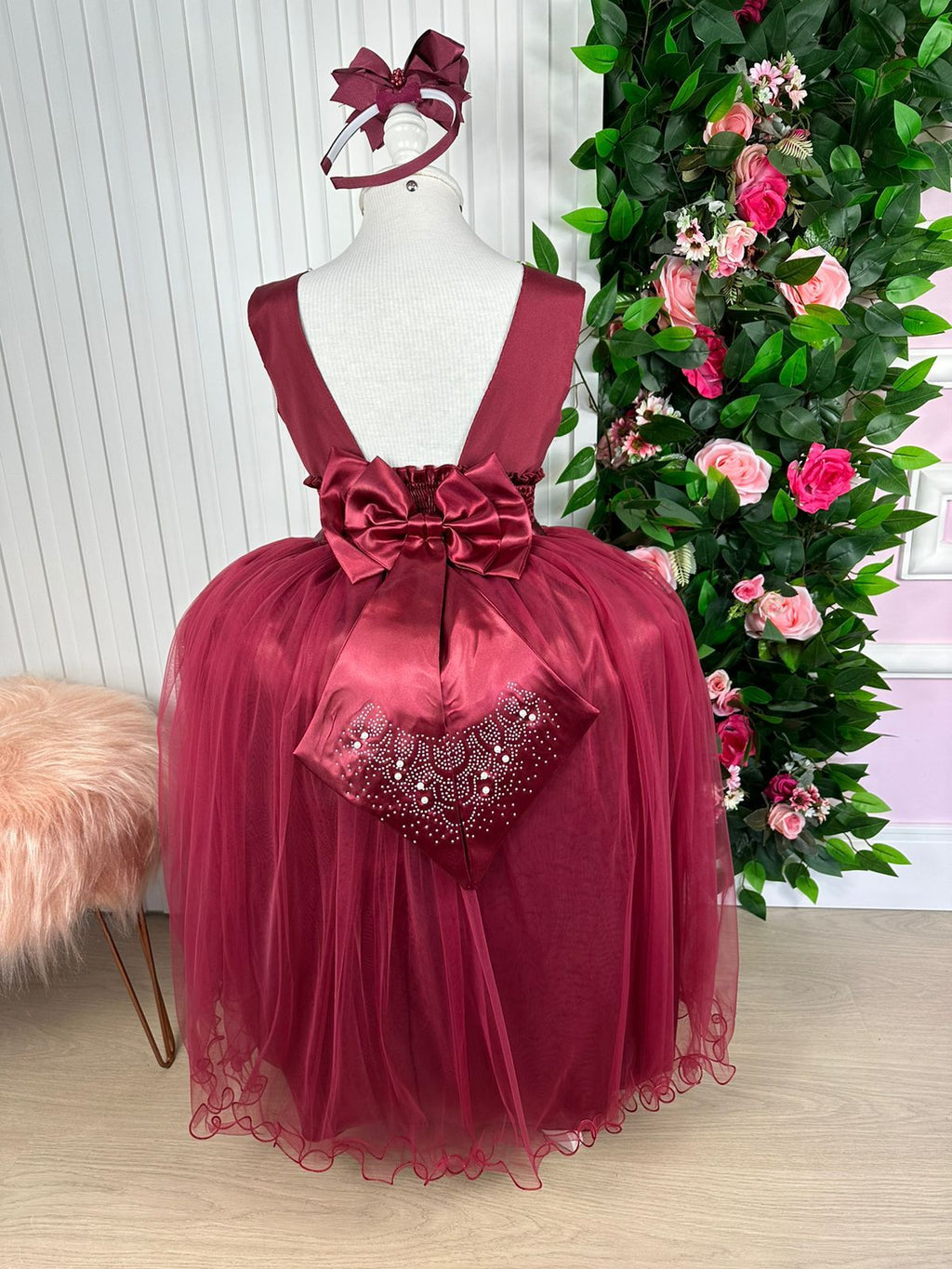 Vestido Infantil Enjoy Longo Regata Marsala (VESTINFENJLMARS)