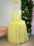Vestido Infantil Enjoy Longo Regata Amarelo (VESTINFENJLAMRLO)