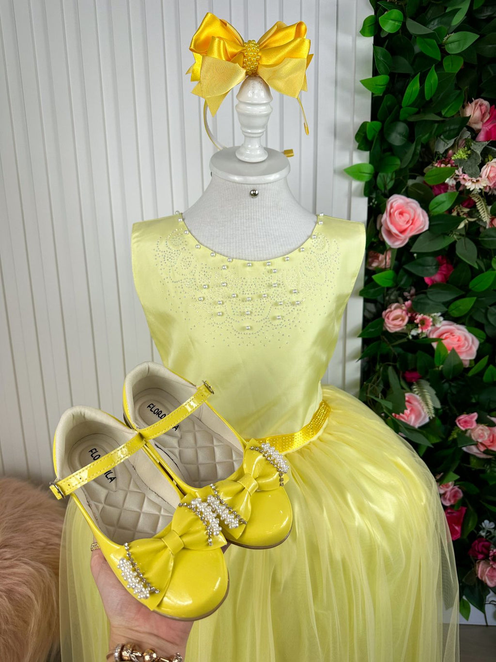 Vestido Infantil Enjoy Longo Regata Amarelo (VESTINFENJLAMRLO)