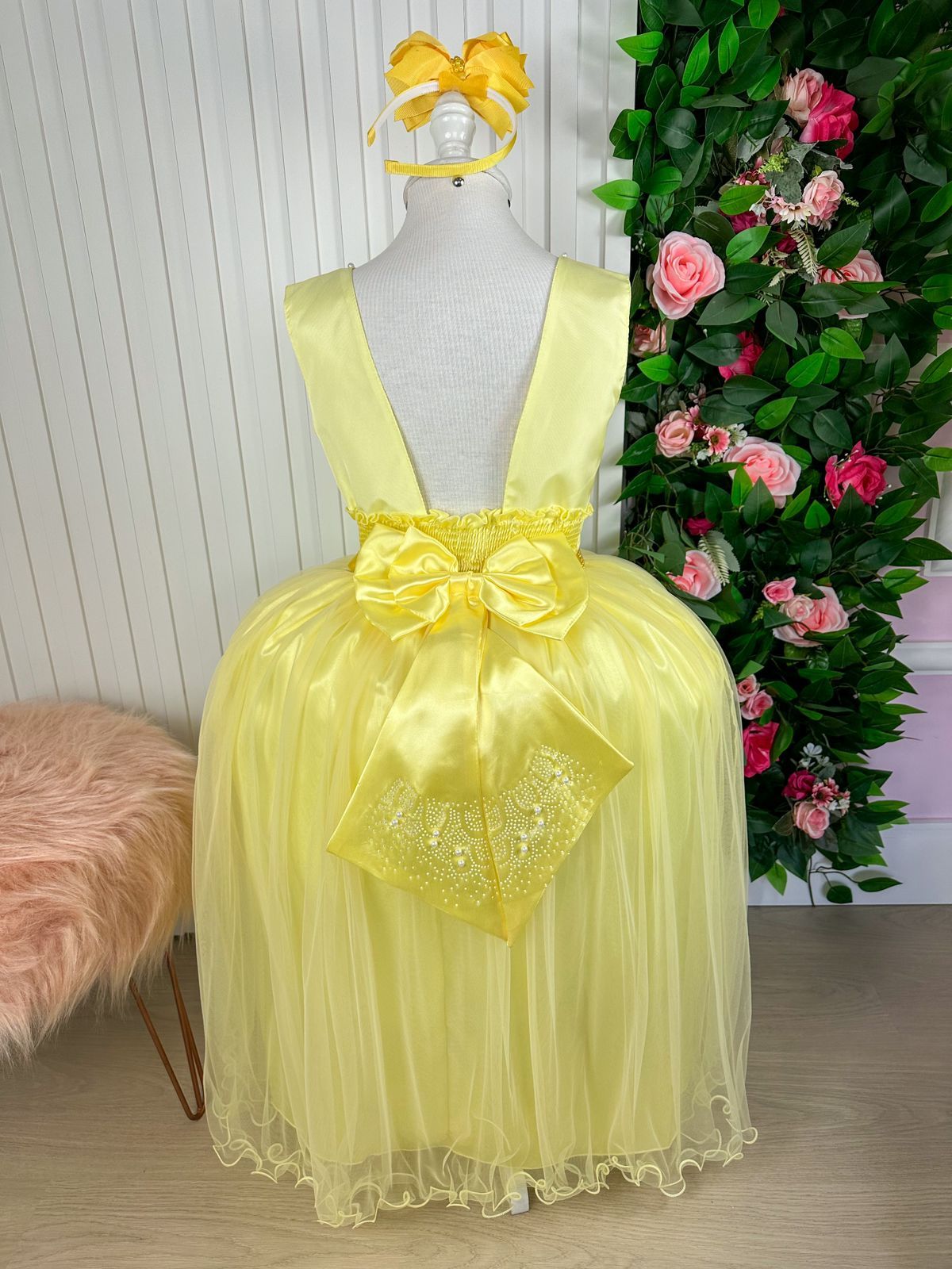 Vestido Infantil Enjoy Longo Regata Amarelo (VESTINFENJLAMRLO)