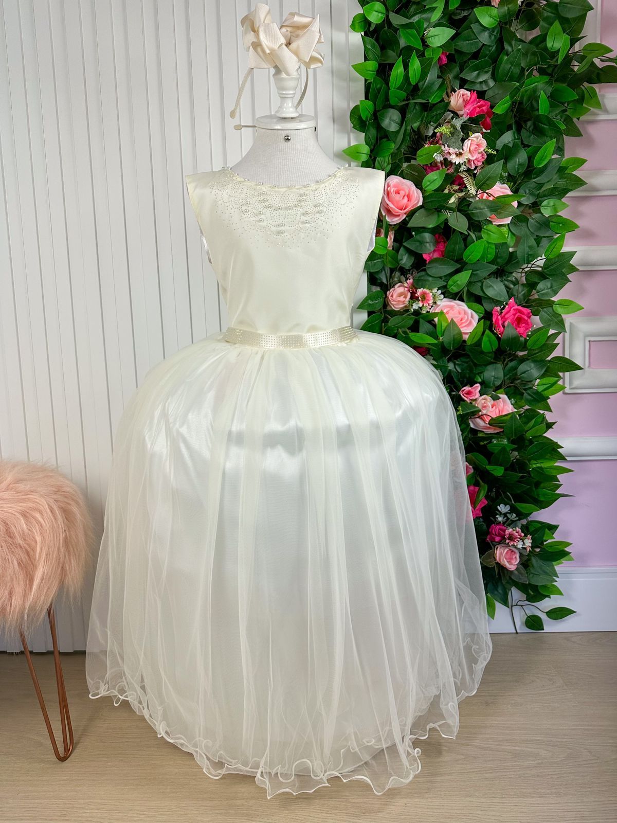 Vestido Infantil Enjoy Longo Regata Off (VESTINFENJLOFF)