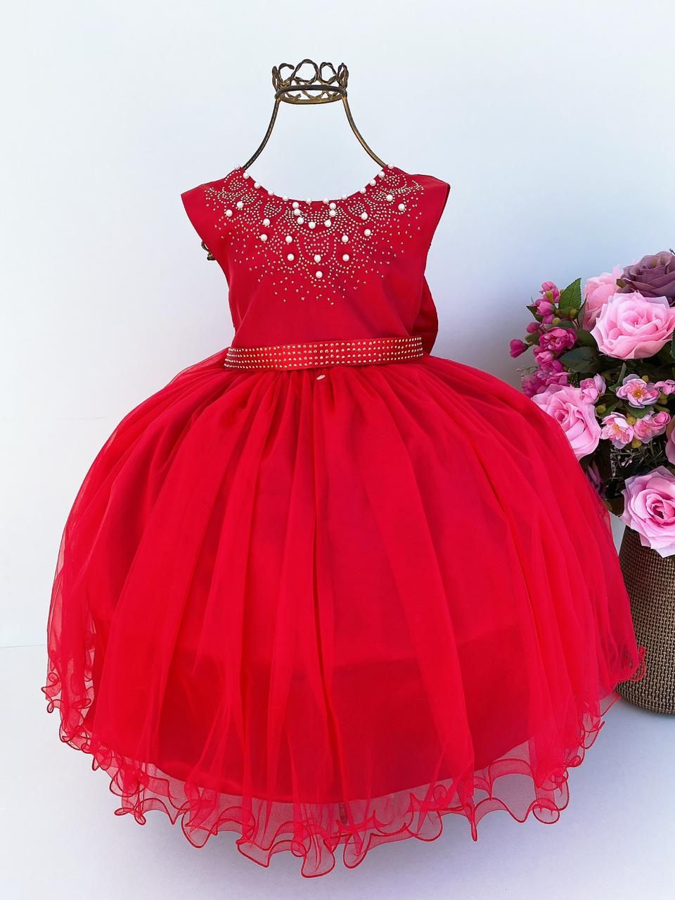Vestido Enjoy Longo Regata Vermelho (VESTINFENJLG2VMNP)