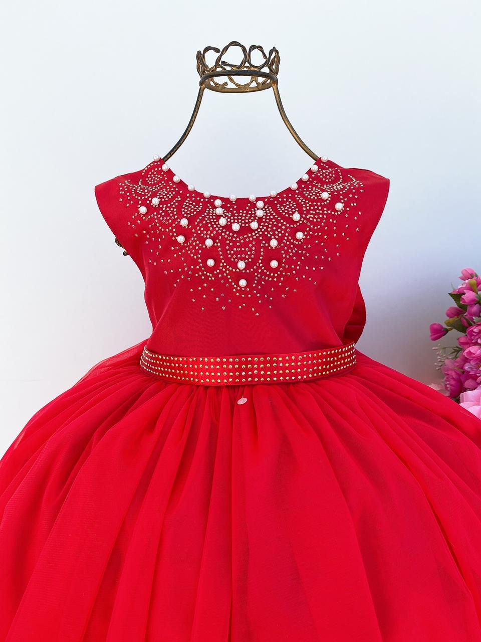 Vestido Enjoy Longo Regata Vermelho (VESTINFENJLG2VMNP)