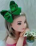 Tiara Belli Verde Bandeira Laço Miolo de Perolas (ACESSTRBLLVDBND)