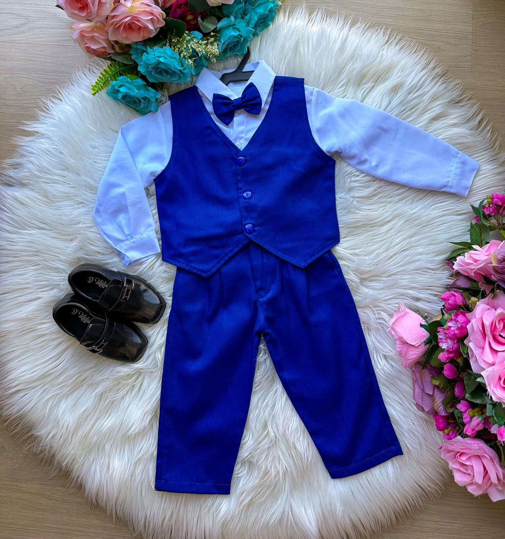 Conjunto Miss Cherry Social Leonardo Colete Azul Royal (CNJTMSSCHERRSCLCLTAZLRYAL)
