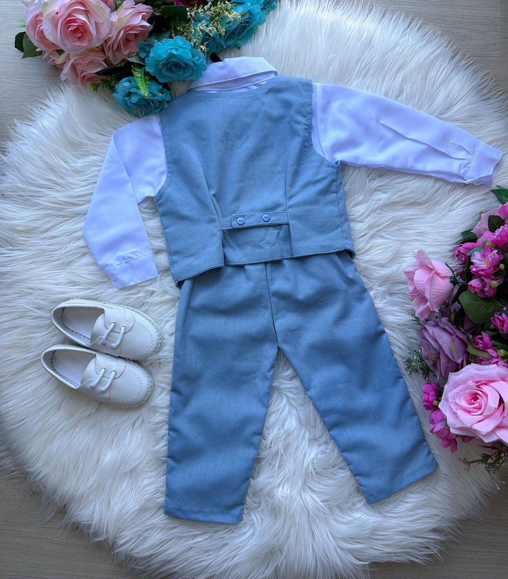 Conjunto Miss Cherry Social Leonardo Colete Azul Claro (CNJTMSSCHERRSCLCLTAZLSRT)