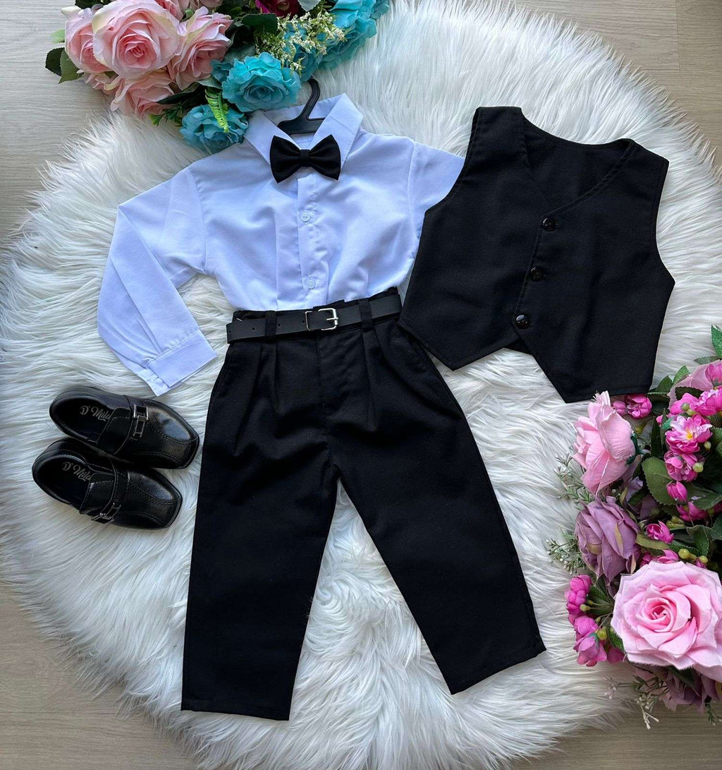 Conjunto Miss Cherry Social Leonardo Colete Preto (CNJTMSSCHERRSCLCLTPRT)