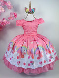 Vestido Infantil Bella Child Rosa Unicórnios (VESTINFTBLLCHECTUNI)
