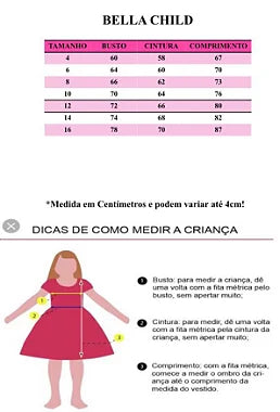 Vestido Infantil Bella Child Rosa Unicórnios (VESTINFTBLLCHECTUNI)