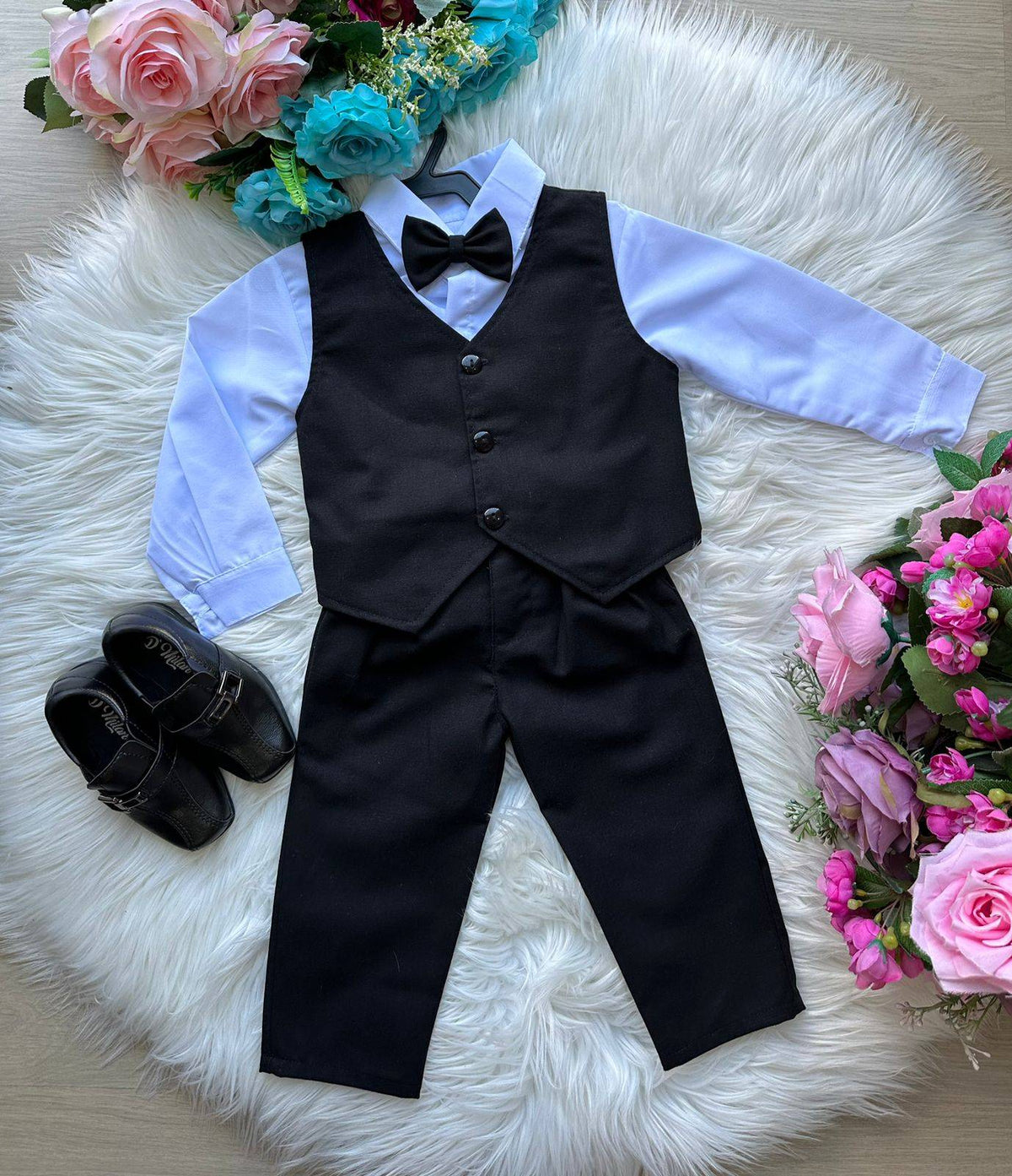 Conjunto Miss Cherry Social Leonardo Colete Preto (CNJTMSSCHERRSCLCLTPRT)