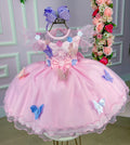 Vestido Marie Rosa Jardim Encantado Laço