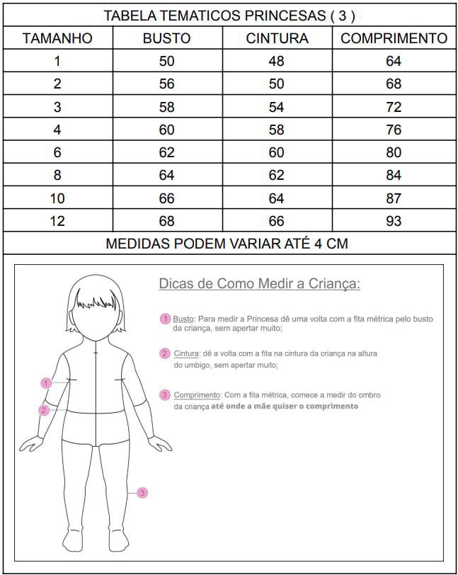 Vestido Princesa Tematico Princesa Amarela (VESTPRNCTMTBLAFRA)