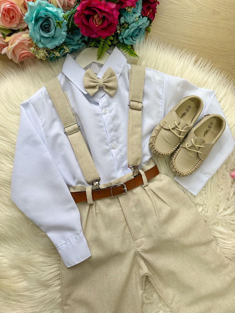 Conjunto Miss Cherry Meninos Social Linho Vitor (CJTMSCMSSCHRSCL5)