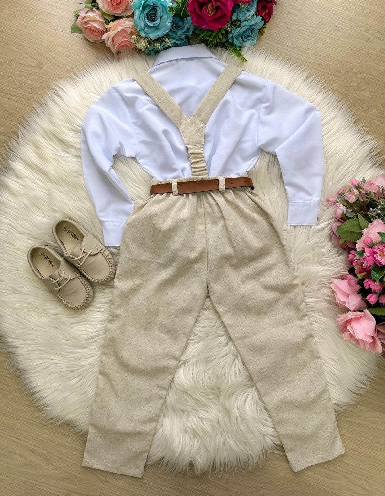 Conjunto Miss Cherry Meninos Social Linho Vitor (CJTMSCMSSCHRSCL5)