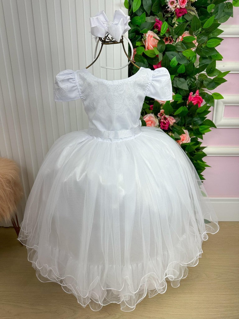 Vestido Enjoy Longo Branco Babadinho (VESTINFENJBRANC)