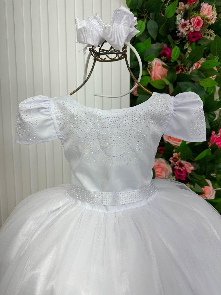 Vestido Enjoy Longo Branco Babadinho (VESTINFENJBRANC)