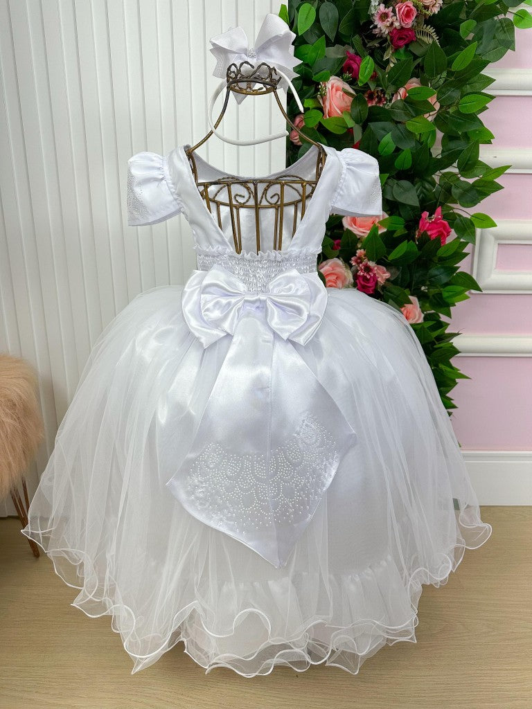 Vestido Enjoy Longo Branco Babadinho (VESTINFENJBRANC)