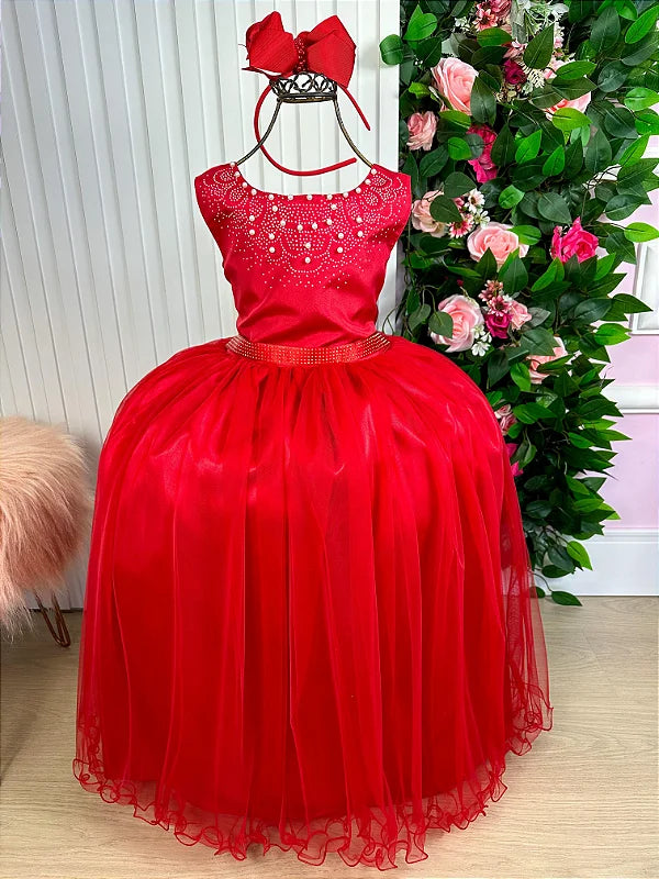 Vestido Enjoy Longo Regata Vermelho (VESTINFENJLG2VMNP)