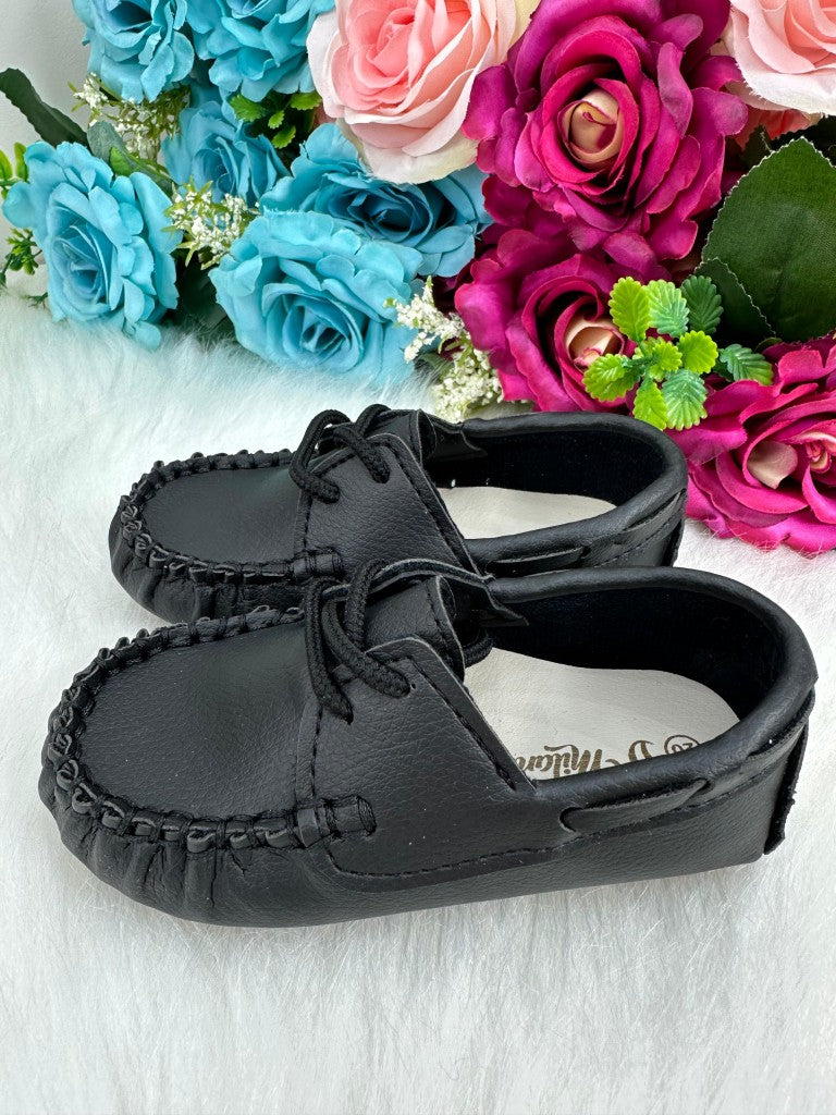 Calçado Mocassim D Milan Preto Cadarço (CLCMCSSDMLPTCDR)
