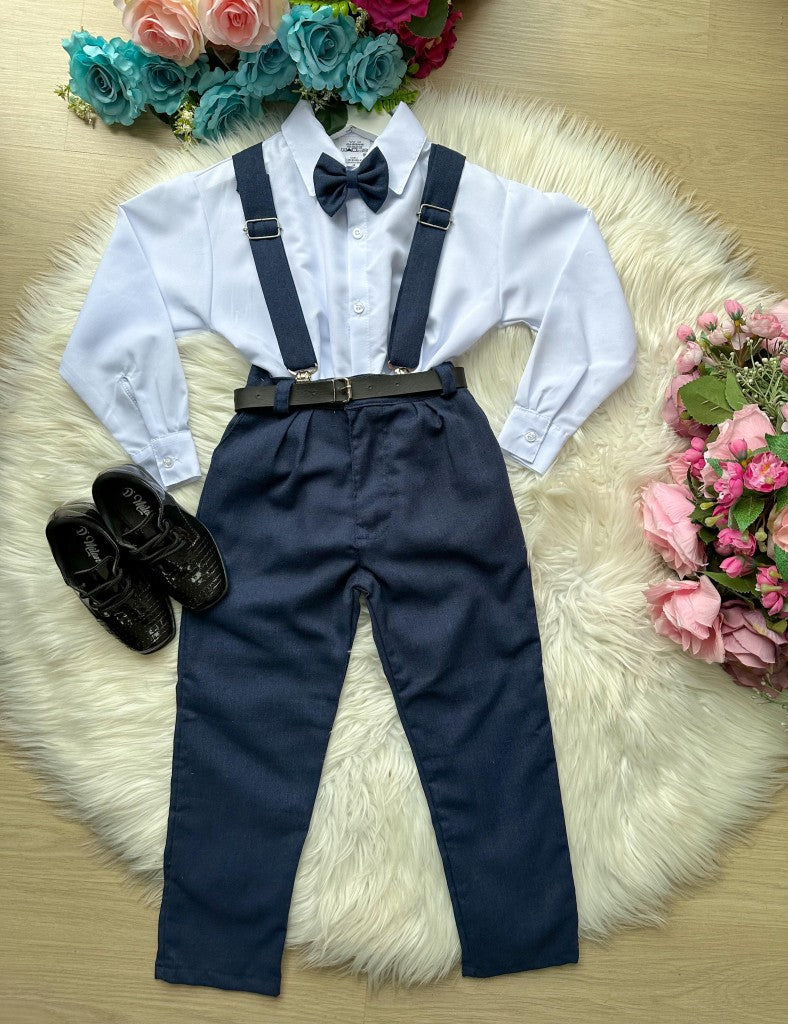 Conjunto Meninos Miss Cherry Leo Suspensorio Azul Petroleo (CNJTMNNMSSCHRLEOSPNSAZLMRN)