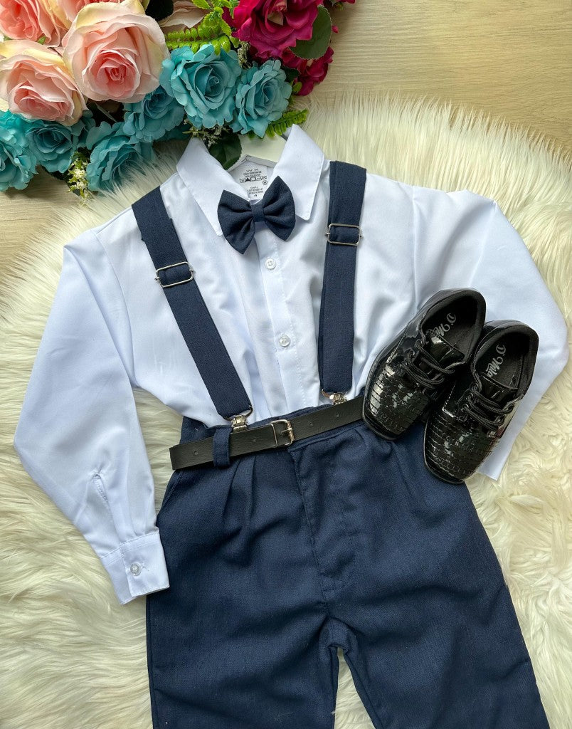Conjunto Meninos Miss Cherry Leo Suspensorio Azul Petroleo (CNJTMNNMSSCHRLEOSPNSAZLMRN)