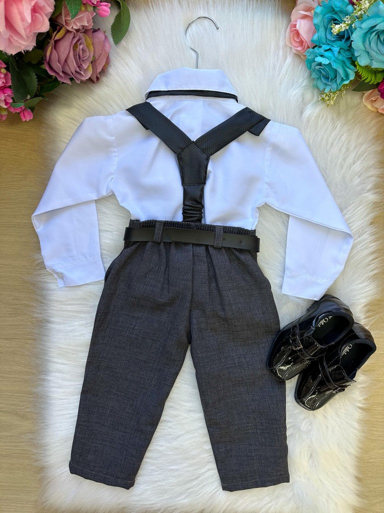 Conjunto Meninos Miss Cherry Rafael Suspensorio Preto (CONJMNOSRAELSPRETO)