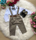 Conjunto Meninos Miss Cherry Leo Suspensorio Verde Militar (CONJUSUSPLEOVRDMLITAR)