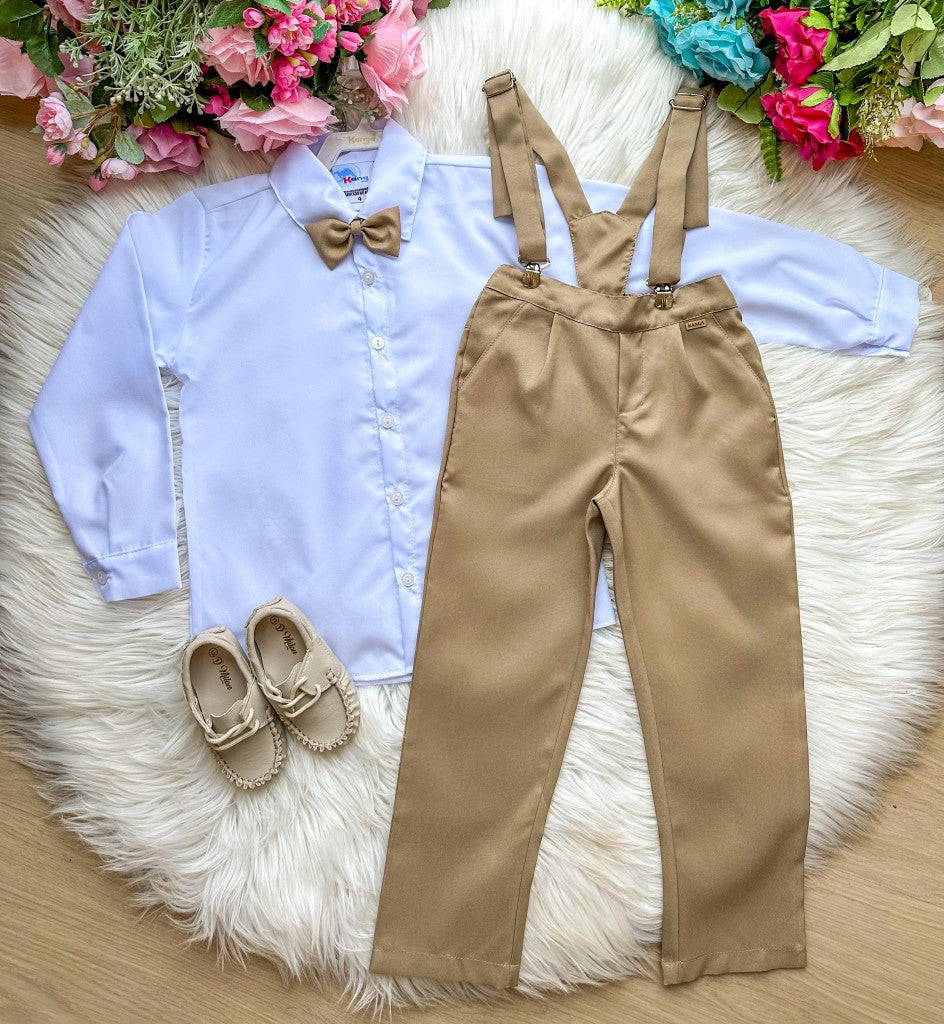 Conjunto Kanga Social Gustavo Marrom Castor Suspensorio (CONJMENMARCSTSUP)