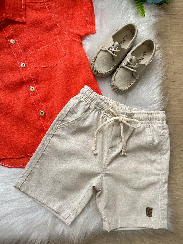 Conjunto Meninos Lucas Banana Club Shorts Camisa Laranja (CNJTMNNLCBNNCBSHTCMLR)