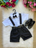 Conjunto Miss Cherry Meninos Social Shorts Ravi Preto (CONJMSSCRSHRTPRETO)