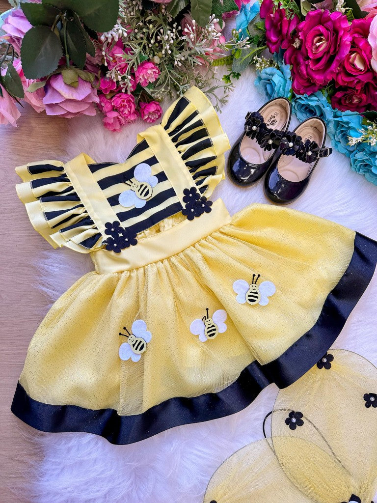 Romper/Vestido Princesa Abelha - Abelinha (RMPERSRIAFDABLINHA)