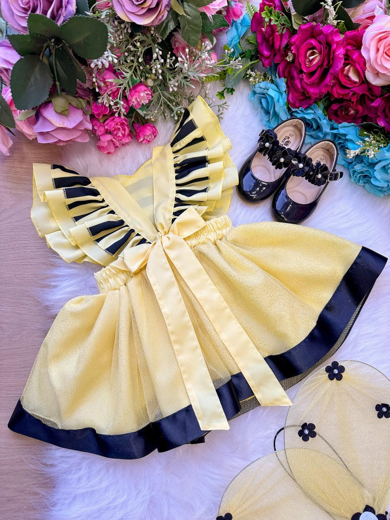 Romper/Vestido Princesa Abelha - Abelinha (RMPERSRIAFDABLINHA)