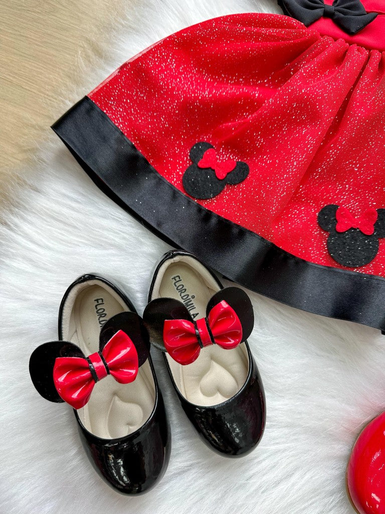 Romper/Vestido Princesa Belli Minnie/Minie Vermelho (RMPERVESTMNIVERLHA)