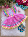 Romper/Vestido Princesa Circo -Doces -Doceria - Candy Rosa (RMPERSRIAFDCESCNDY)