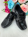 Sapato Social D Milan Preto Verniz Detalhes (SPTSCLDMLPTVRNDTL)