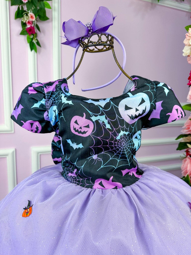 Vestido Fantasia Tematicos Kids Halloween Saia Lilas (VESTFTTMCKDSHLLWSALL)