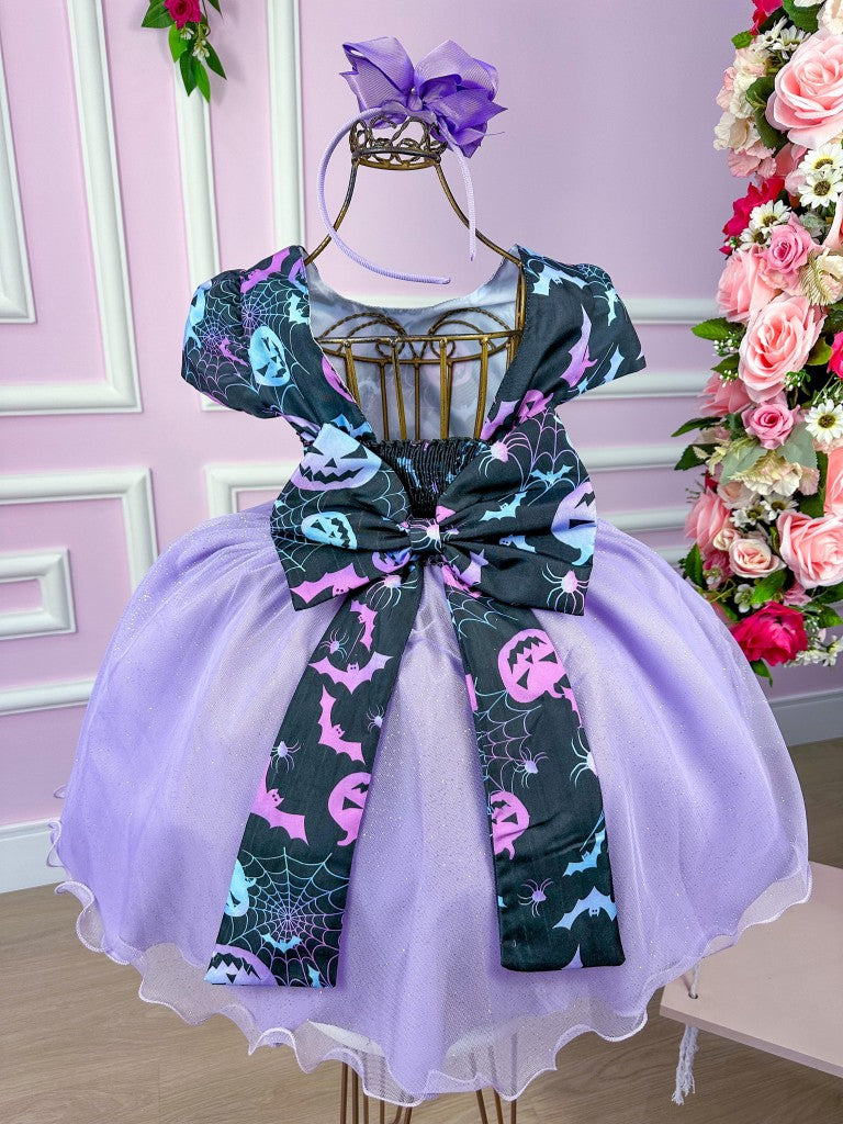 Vestido Fantasia Tematicos Kids Halloween Saia Lilas (VESTFTTMCKDSHLLWSALL)