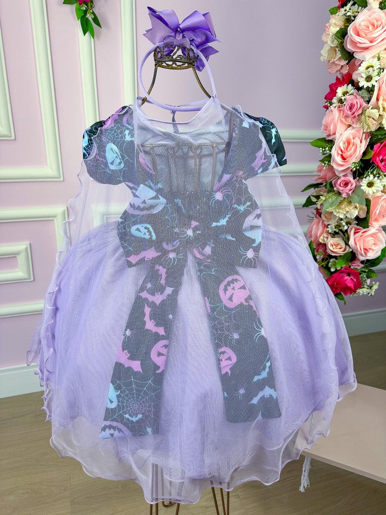 Vestido Fantasia Tematicos Kids Halloween Saia Lilas (VESTFTTMCKDSHLLWSALL)
