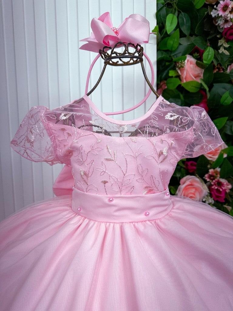Vestido Giovanella/Giovanela Mariza Longo Rosa Bebe (VESTGINELLAMZARSBB)